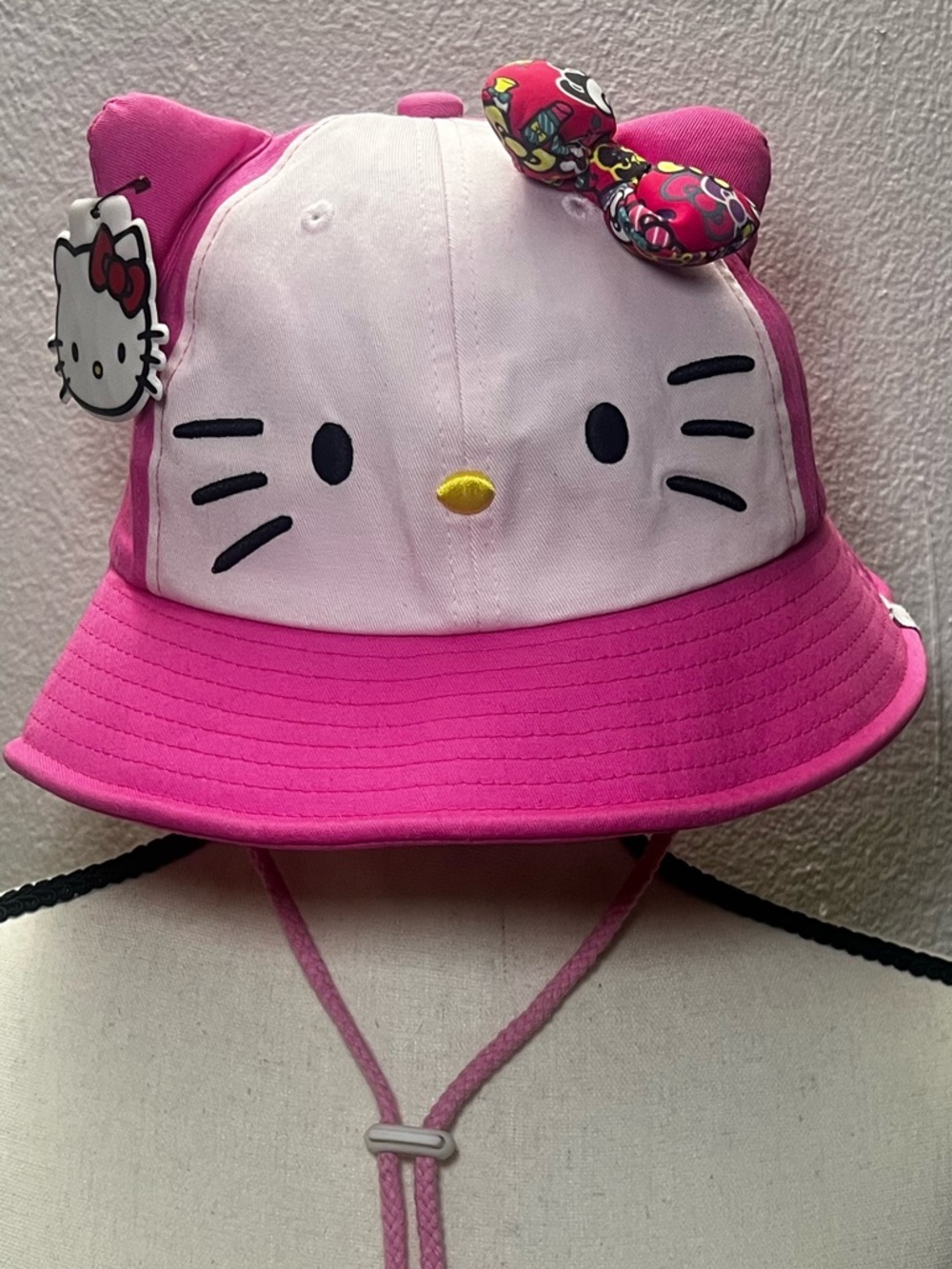 Sanrio Hello Kitty Kids Sz M/L Bucket Hat Pink Cotton Adjustable‎ Casual Kawaii